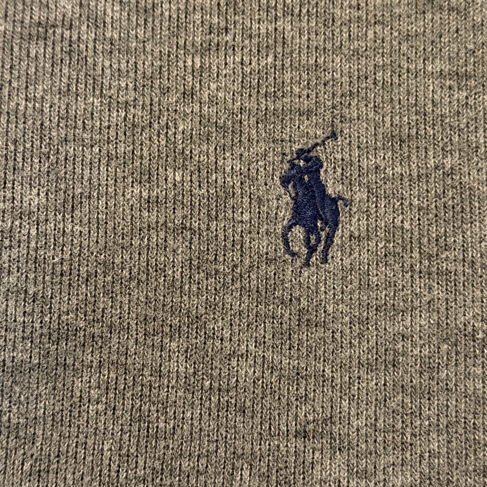 Polo Ralph Lauren Estate 1/4 Zip Pullover Dark Gray Long Sleeve Mens Size Large - Picture 2 of 6